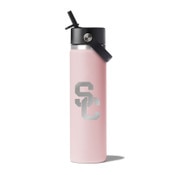USC Trojans Pink SC Interlock Hydro Flask 24oz Wide Mouth Straw Lid